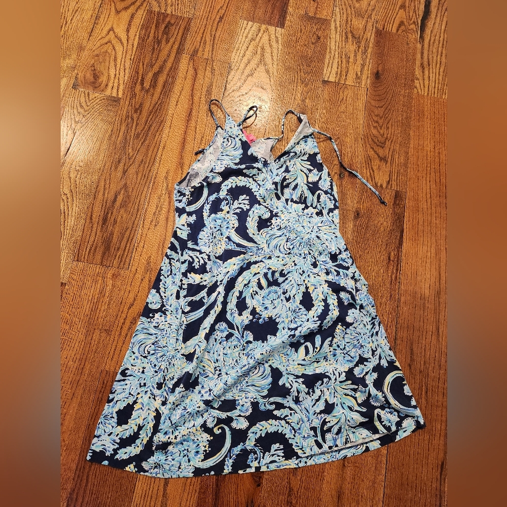 Lilly Pulitzer Blue and Cream Paisley Dress